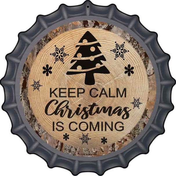 Christmas Is Coming Novelty Metal Bottle Cap Sign