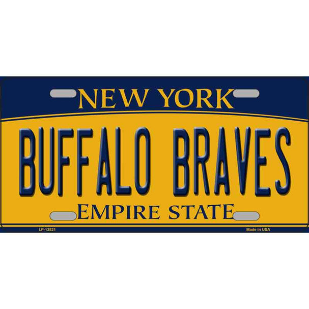 Buffalo Braves New York Novelty Metal License Plate Tag