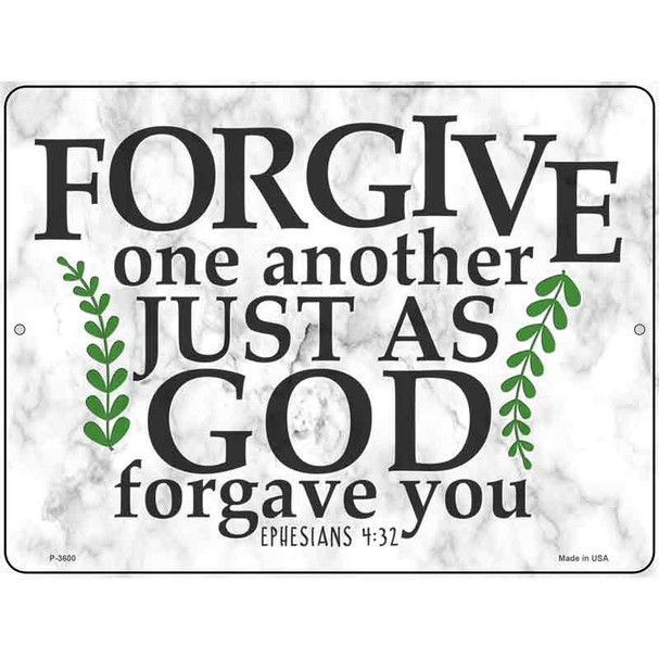 God Forgave You Bible Verse Novelty Metal Parking Sign