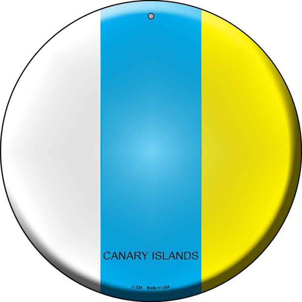 Canari Islands  Novelty Metal Circular Sign C-224