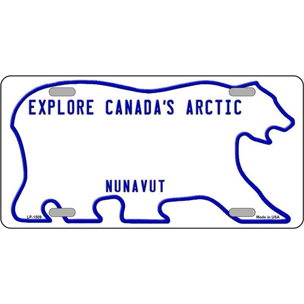 Nunavut Novelty Metal License Plate