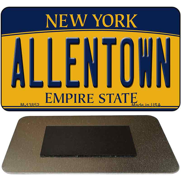 Allentown NY Yellow Novelty Metal Magnet