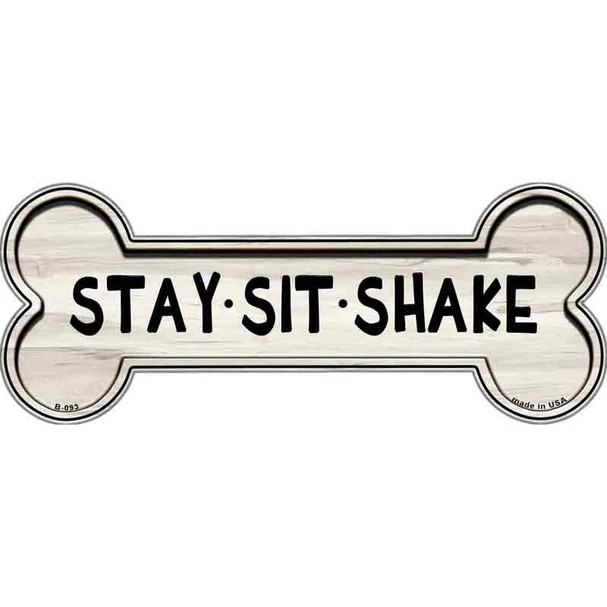 Stay Sit Shake Novelty Metal Bone Magnet
