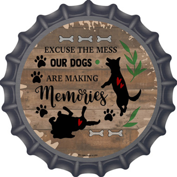 Our Dogs Are Making Memories Novelty Metal Bottle Cap Sign