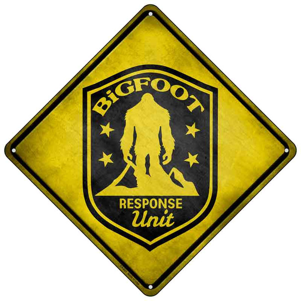 Bigfoot Response Unit Novelty Metal Crossing Sign