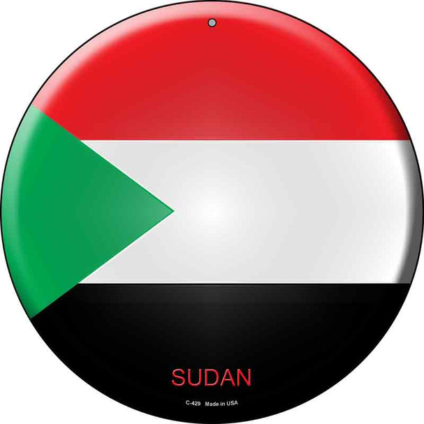 Sudan  Novelty Metal Circular Sign C-429