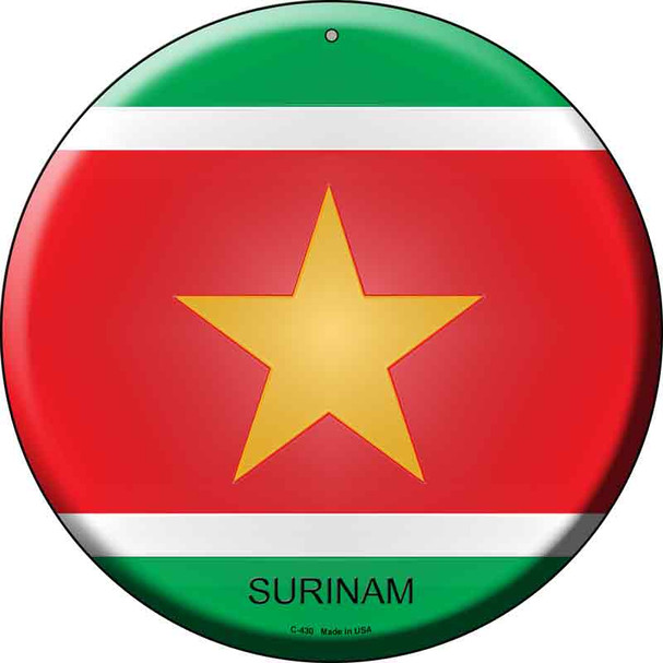 Surinam  Novelty Metal Circular Sign C-430