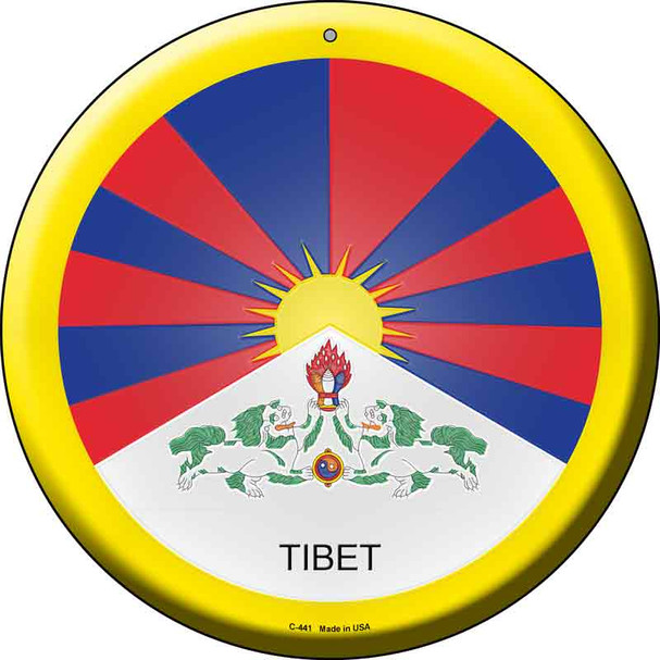 Tibet  Novelty Metal Circular Sign C-441