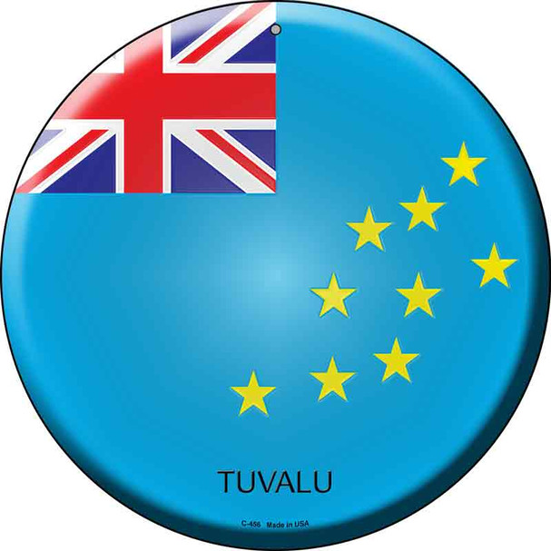 Tuvalu  Novelty Metal Circular Sign C-456