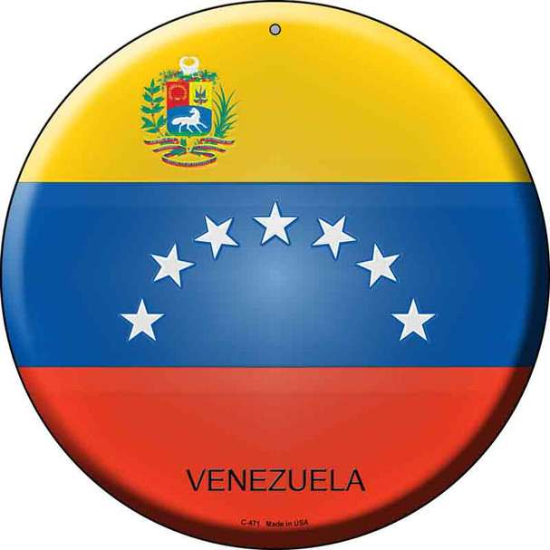 Venezuela  Novelty Metal Circular Sign C-471