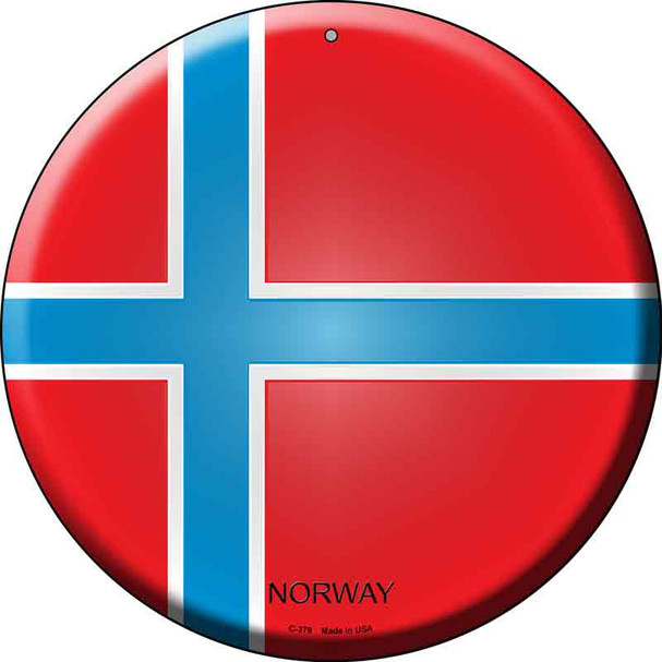 Norway  Novelty Metal Circular Sign C-379