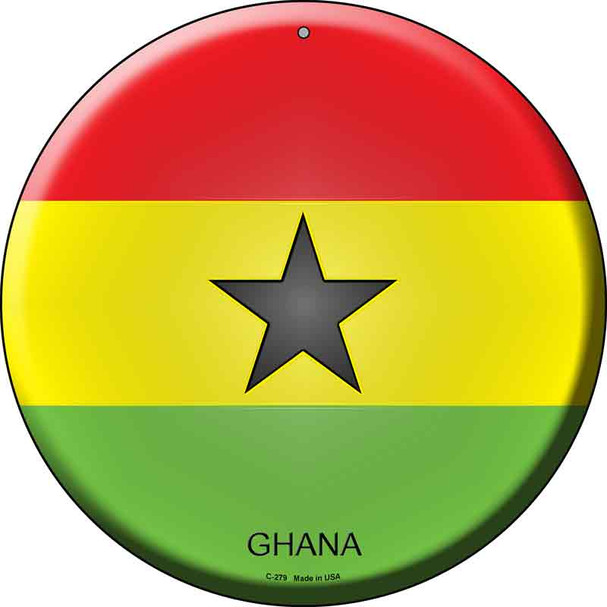 Ghana  Novelty Metal Circular Sign C-279