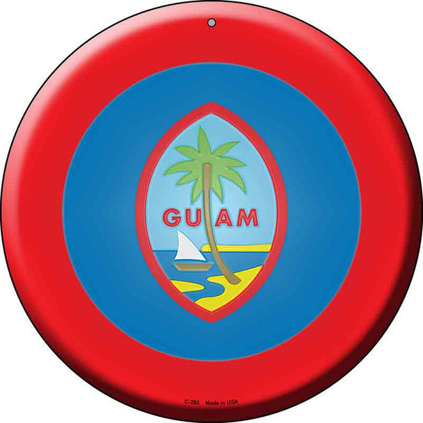Guam  Novelty Metal Circular Sign C-285