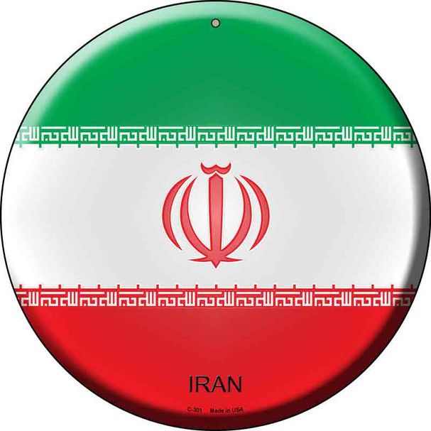 Iran  Novelty Metal Circular Sign C-301