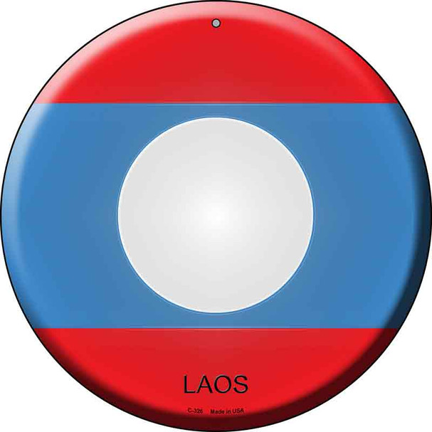 Laos  Novelty Metal Circular Sign C-326