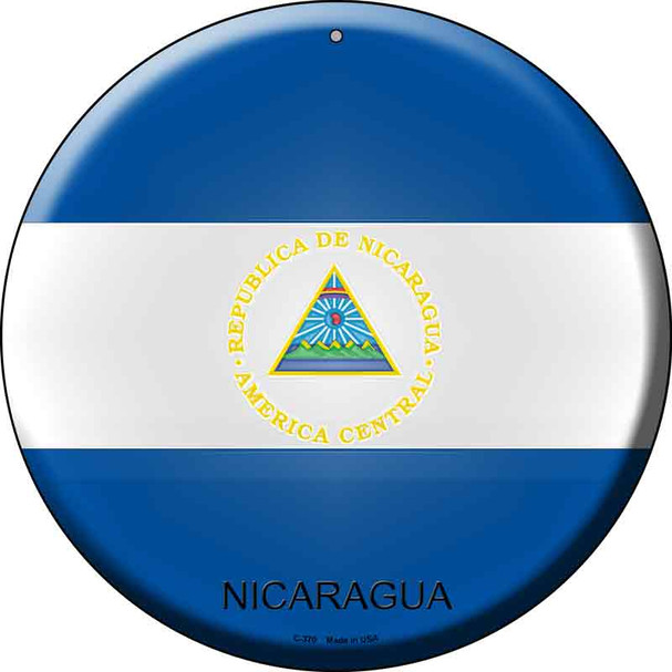 Nicaragua  Novelty Metal Circular Sign C-370