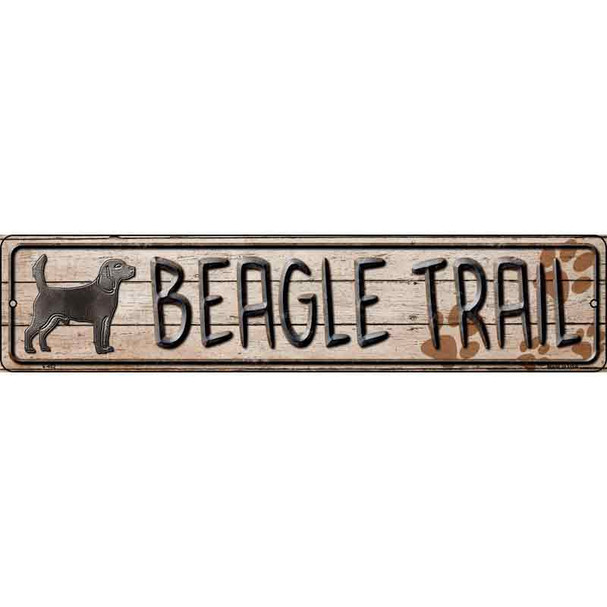 Beagle Trail Novelty Metal Street Sign