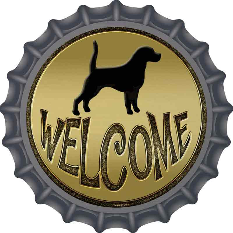 Welcome With Dogs Novelty Bottle Cap Sticker Decal