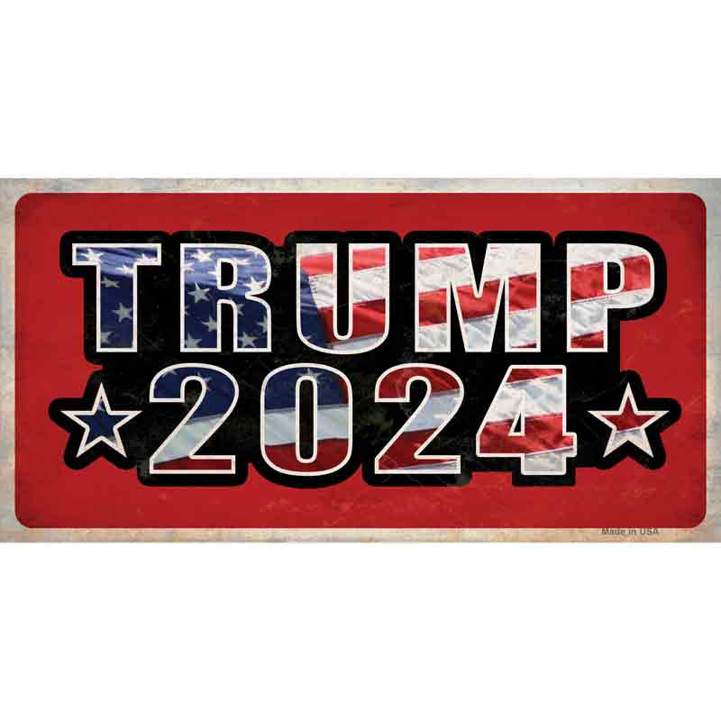 Trump 2024 Flag Novelty Sticker Decal Smart Blonde