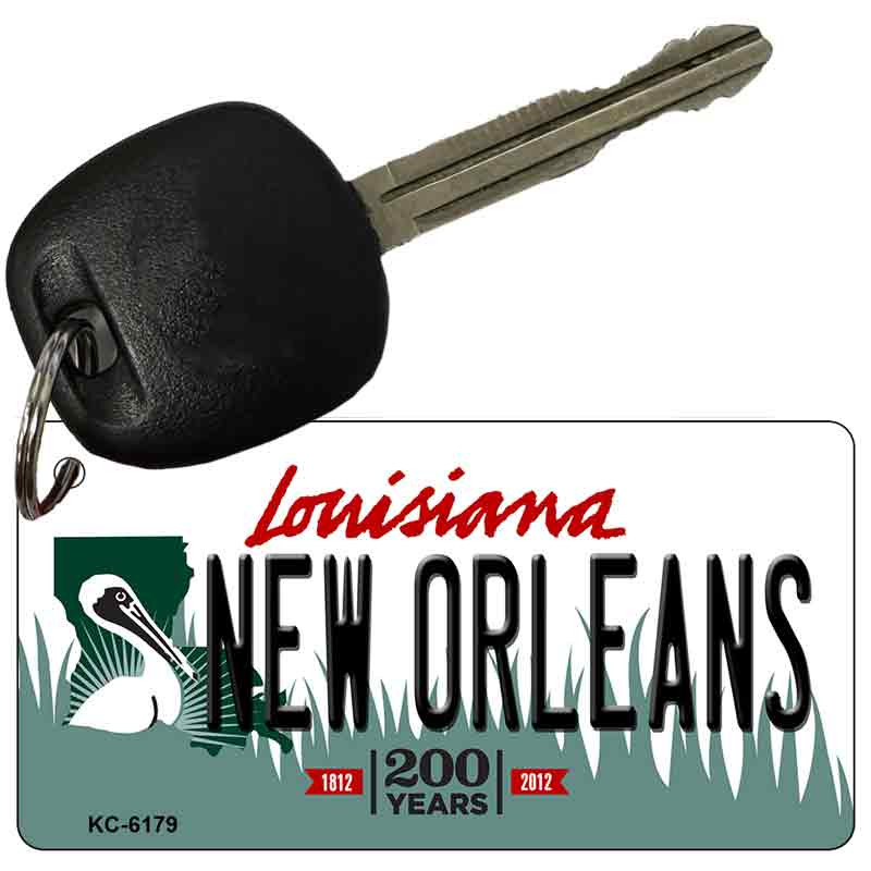 Personalized Louisiana Engraved License Plate Keychain 