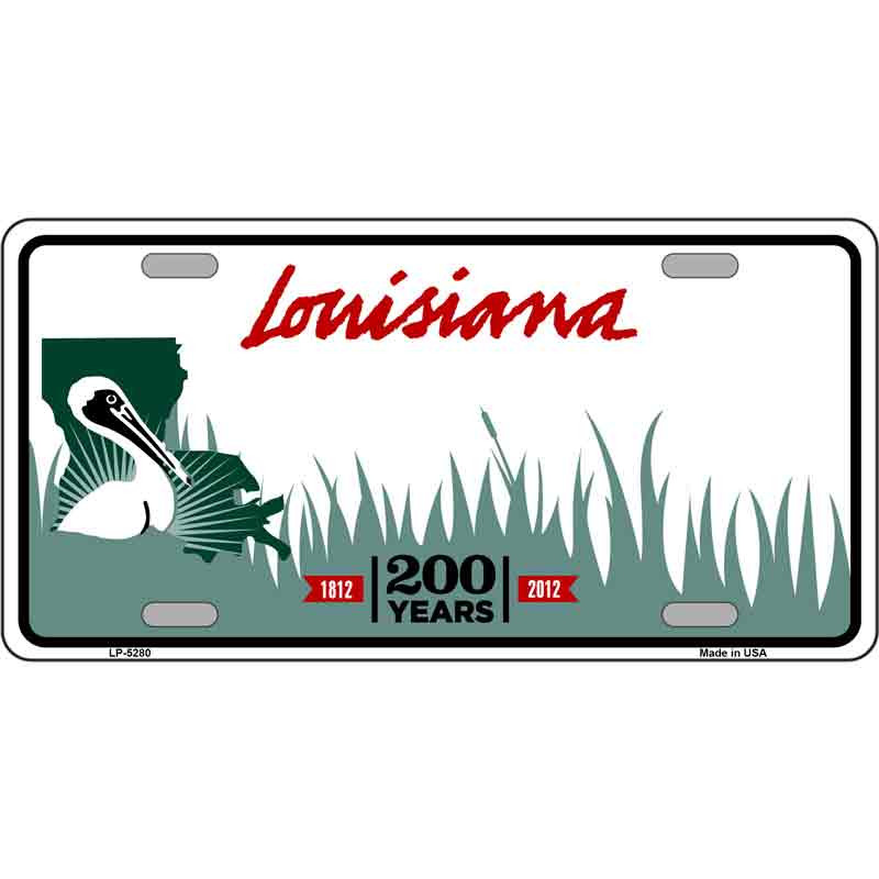 Louisiana Necklace with Mini License Plate Tag, 1968-1969, #8G065