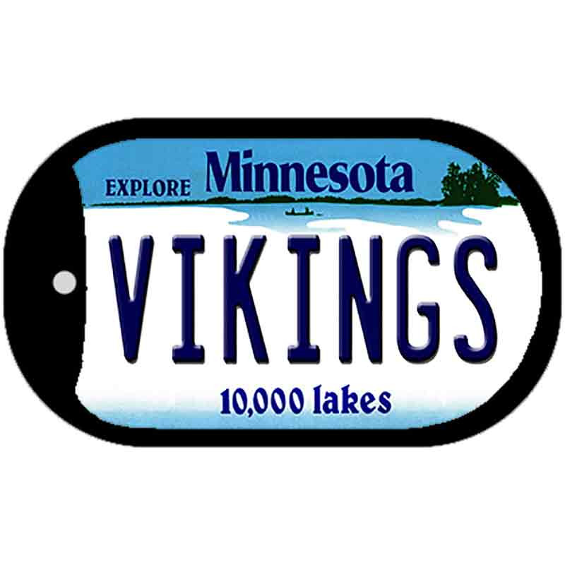 Vikings Minnesota Novelty Metal Dog Tag Necklace DT-2048 - Novelty Products - Gift Items - Personalized & Customizable Options- Smart Blonde