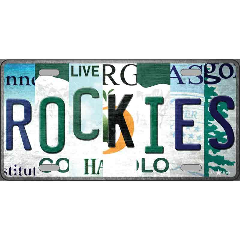 Rockies Strip Art Novelty Metal License Plate Tag