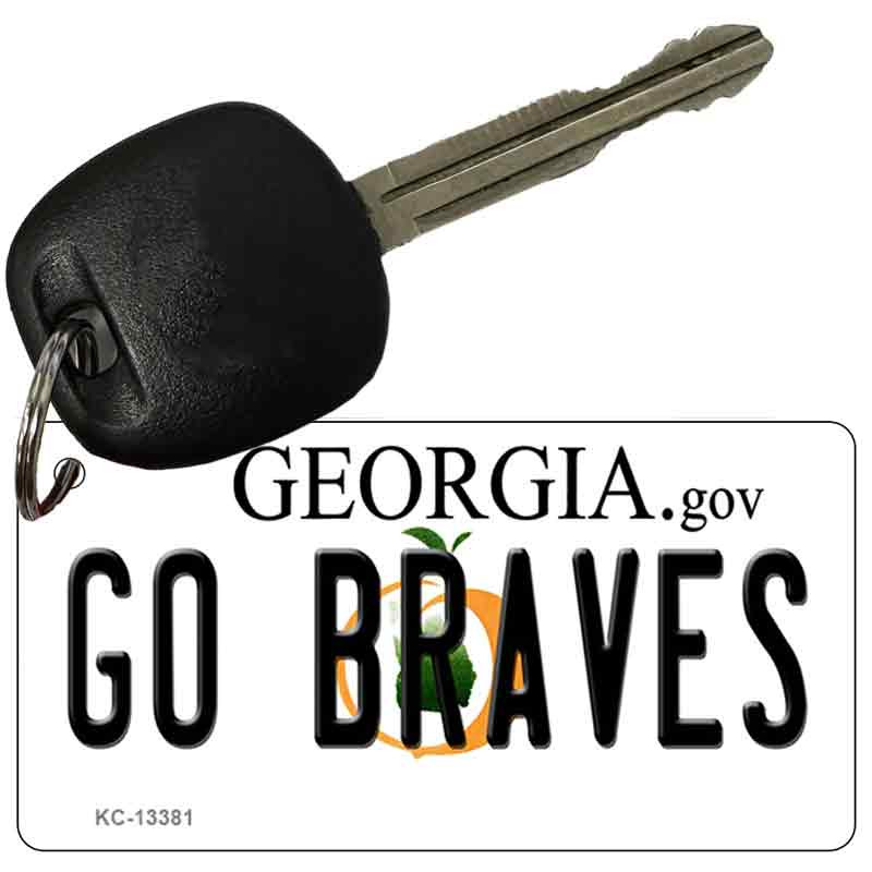 Go Braves Novelty Metal Key Chain KC-13381 - Novelty Products - Gift Items - Personalized & Customizable Options- Smart Blonde