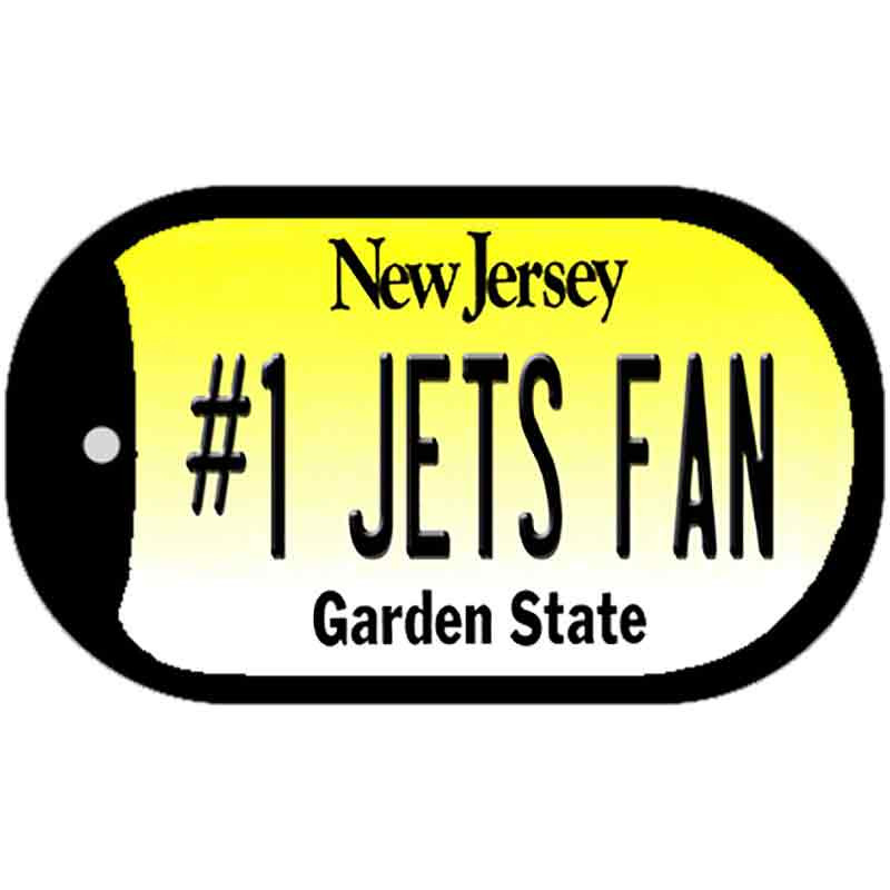 Number 1 Jets Fan Novelty Metal Dog Tag Necklace DT-13444