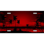 Sunset Red Metal Novelty License Plate