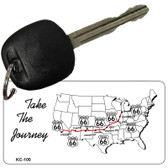 Take Journey Route 66 Novelty Aluminum Key Chain KC-100