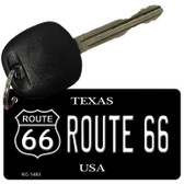 Texas Route 66 Black Novelty Aluminum Key Chain KC-1483