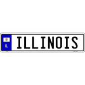 Illinois Novelty Metal European License Plate