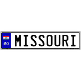 Missouri Novelty Metal European License Plate