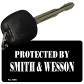 Protected By Smith & Wesson Novelty Aluminum Key Chain KC-1908