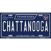 Chattanooga Tennessee Blue Novelty Metal License Plate Tag