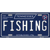 Fishing Tennessee Blue Novelty Metal License Plate Tag