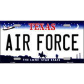 Texas Air Force Novelty Metal License Plate Tag