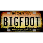 Bigfoot Indiana Novelty Metal License Plate Tag