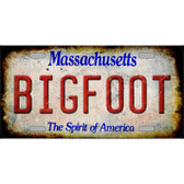 Bigfoot Massachusetts Novelty Metal License Plate Tag