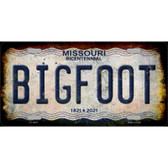 Bigfoot Missouri Novelty Metal License Plate Tag