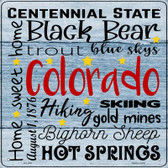 Colorado Motto Novelty Metal Square Sign