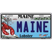 Maine Lobster Novelty Metal License Plate