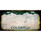Colorado State Rusty Novelty Metal License Plate