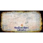 New Foundland Rusty Novelty Metal License Plate