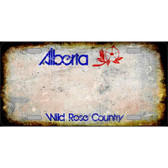 Alberta State Rusty Novelty Metal License Plate