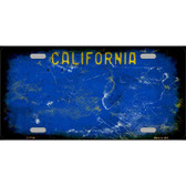 California Blue State Rusty Novelty Metal License Plate