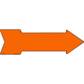 Orange Novelty Metal Arrow Sign