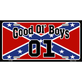 Good Ol Boys Confederate Flag Metal Novelty License Plate