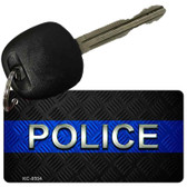 Police Thin Blue Line Novelty Metal Key Chain KC-8534